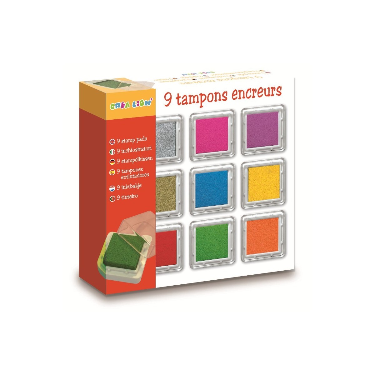 Zmywalny tusz do stempli -9 kolorów, Crea Lign'