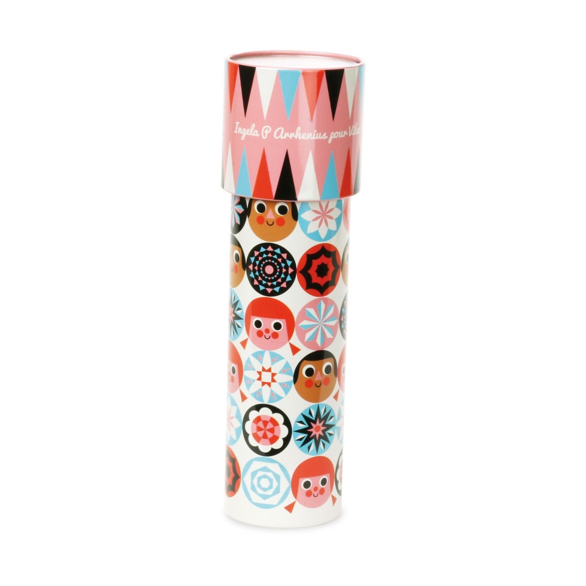 Vilac Kalejdoskop metalowy różowy duży 18 cm dla dzieci od 3 lat