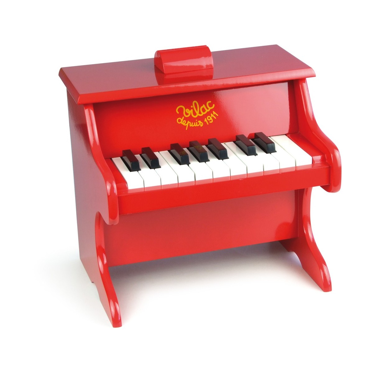Vilac pianino czerwone drewniane dla dzieci, z nutami