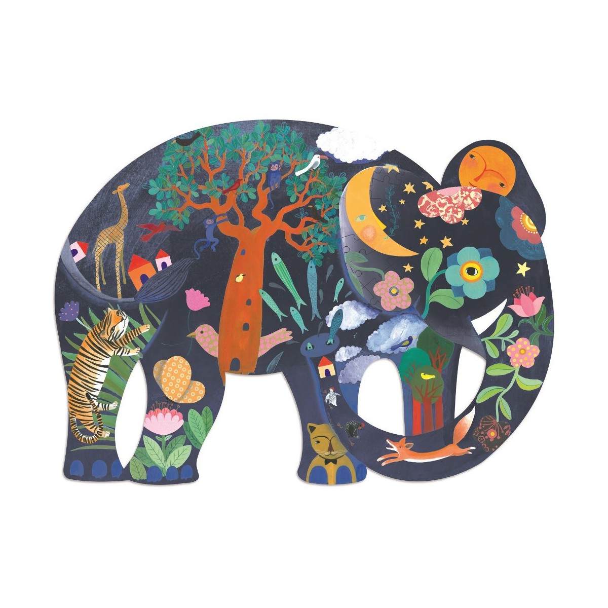 Słoń puzzle 150 elementów, Djeco