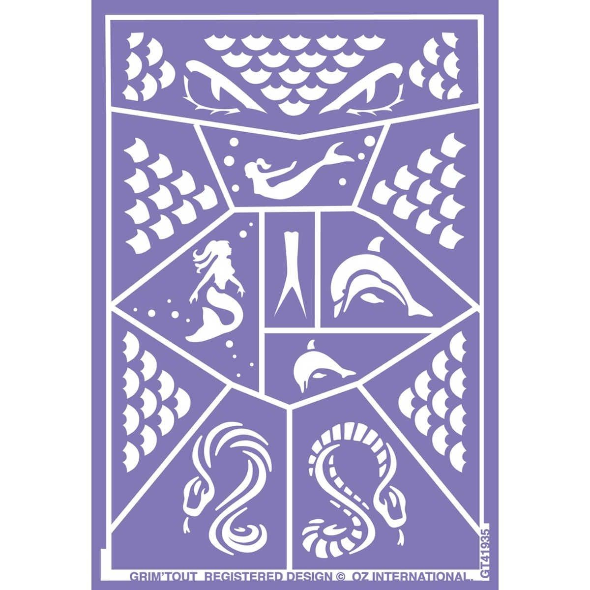 Szablony do malowania twarzy Węzy i Syreny, Grimtout