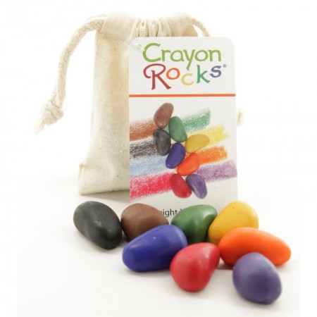 Kredki kamyczki 8 szt w bawełnianym woreczku, Crayon Rocks
