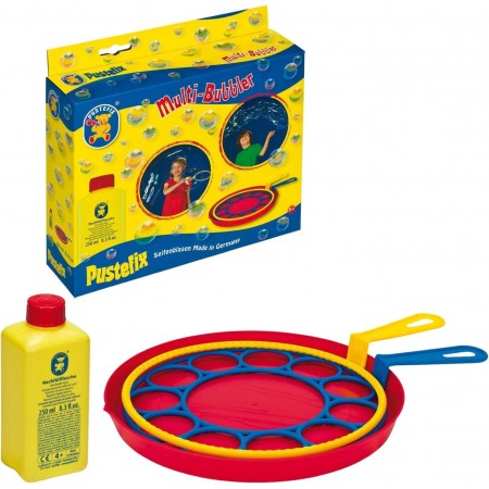 Obręcze Multi-Bubbler do baniek mydlanych Pustefix z płynem 250ml Obręcze Multi-Bubbler do baniek mydlanych Pustefix z płynem 250ml