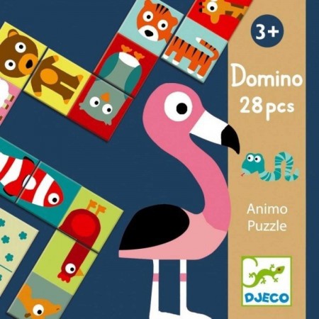 Djeco Gra domino Animo Puzzle edukacyjna dla 3 latka Djeco Gra domino Animo Puzzle edukacyjna dla 3 latka