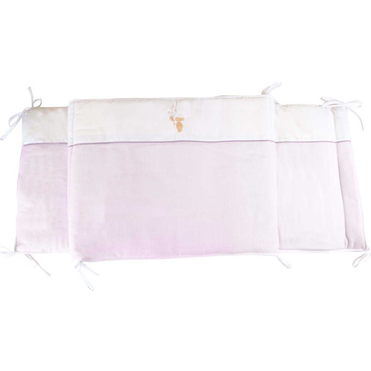 Ochraniacz na szczebelki do łóżeczka Królik różowy | Dadum Kraków