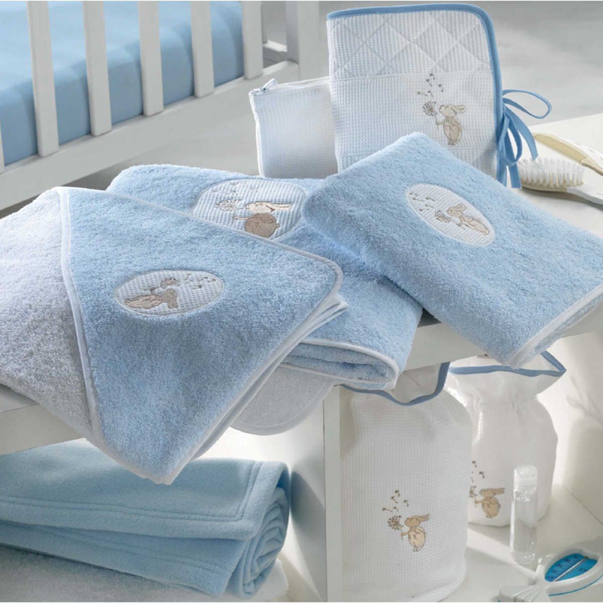 Ochraniacz na szczebelki do łóżeczka Królik różowy | Dadum Kraków