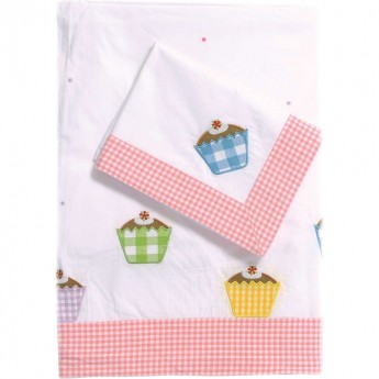 Poszwa na kołdrę i poszewka dla dzieci 140x200 cm Ciasteczka, Win Green