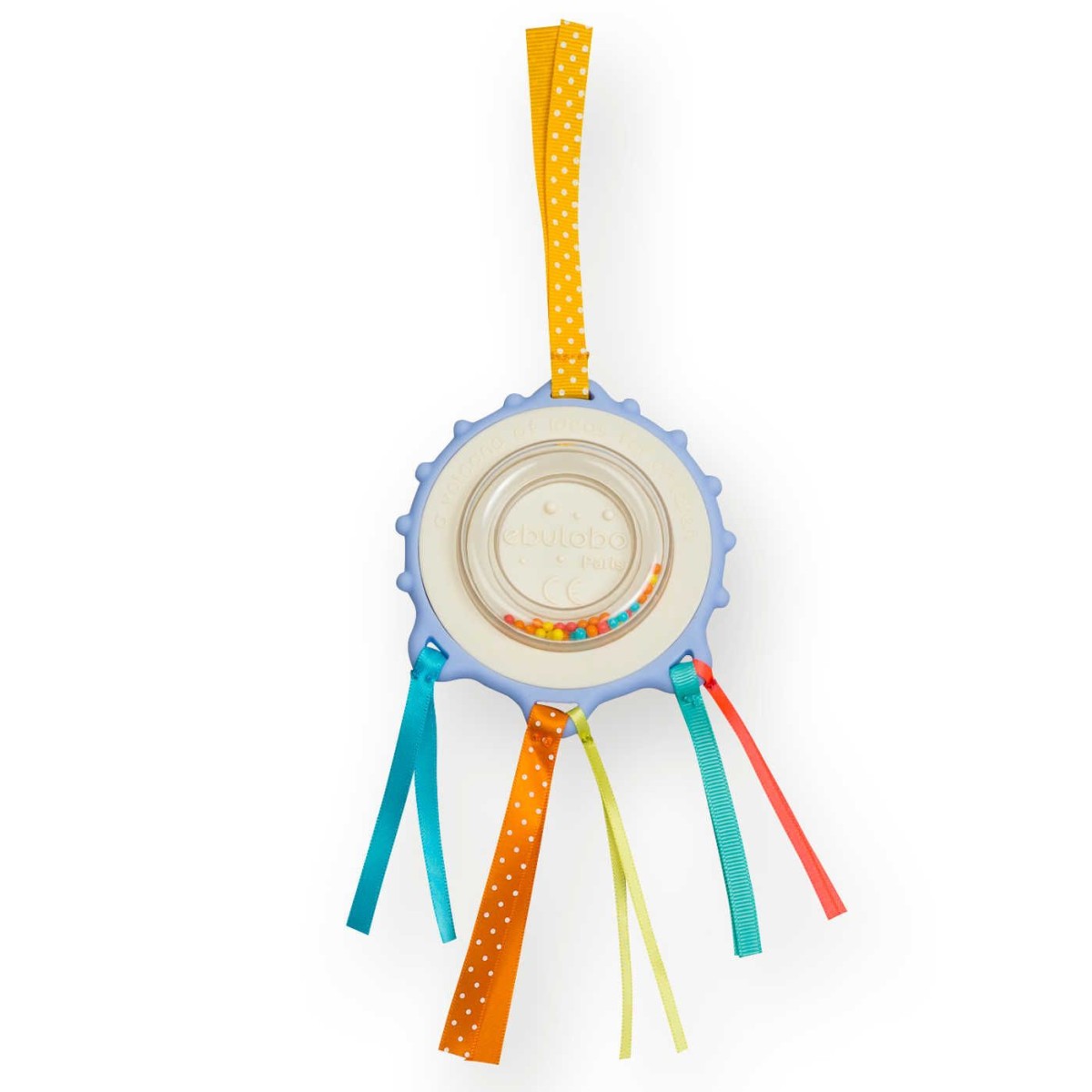 Ebulobo Gryzak Literka "D" z grzechotką i metkami od urodzenia