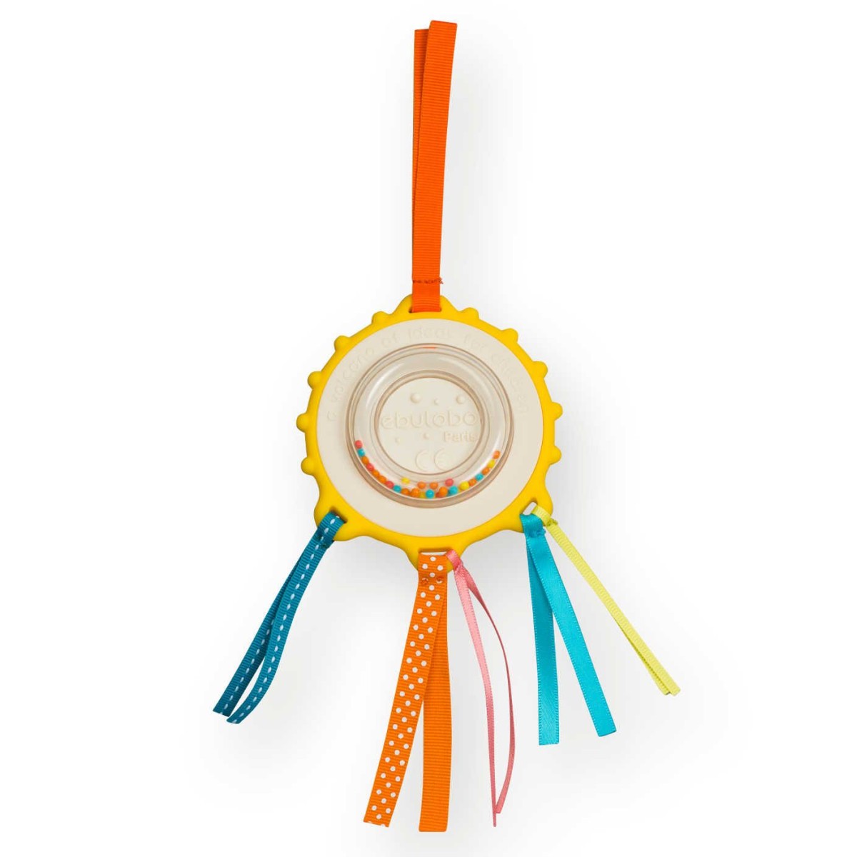 Ebulobo Gryzak Literka "I" z grzechotką i metkami od urodzenia