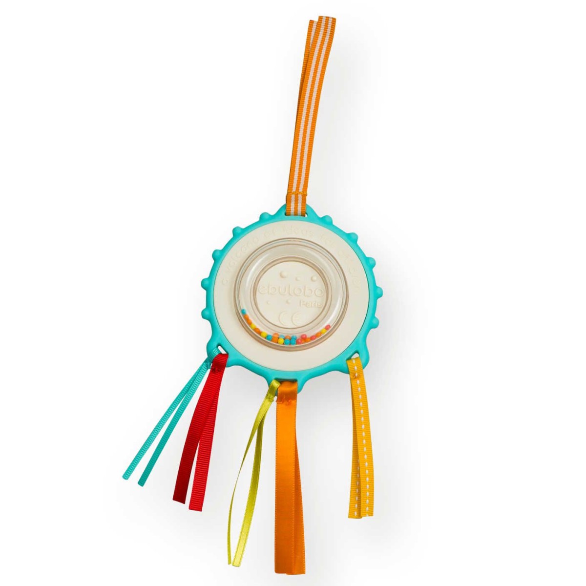 Ebulobo Gryzak Literka "P" z grzechotką i metkami od urodzenia