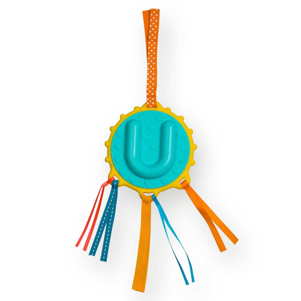 Ebulobo Gryzak Literka "U" z grzechotką i metkami od urodzenia