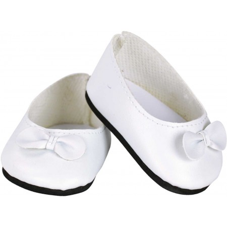 Buciki białe z węzłem dla lalek 39-48cm, Petitcollin Buciki białe z węzłem dla lalek 39-48cm, Petitcollin