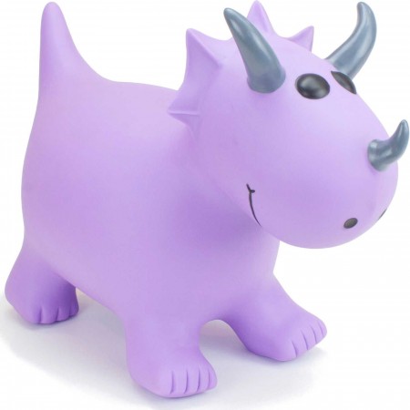 Skoczek gumowy Triceratops Fioletowy dla dzieci +12mc rozm. S/M, Happy Hopperz
