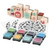 Vilac drewniane stempelki Mandala 64 sztuk dla dzieci +4 Vilac drewniane stempelki Mandala 64 sztuk dla dzieci +4