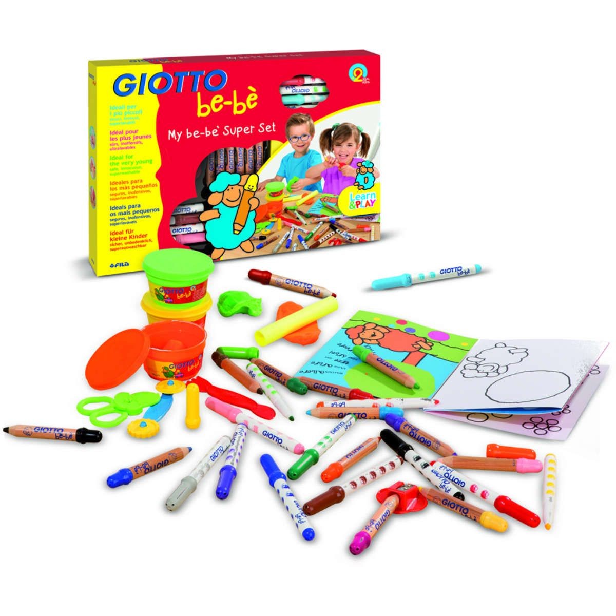 Giotto Bebe duży zestaw plastyczny dla 2 latka Maxi Super Set