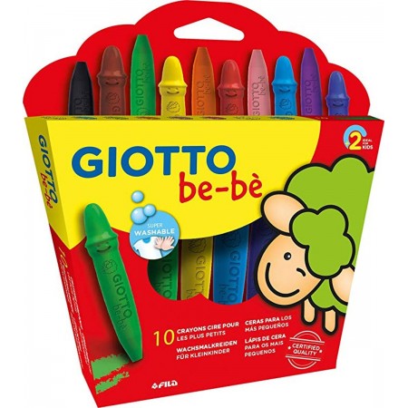 Giotto Bebe 10 kredek woskowych z temperówką dla 2 latków