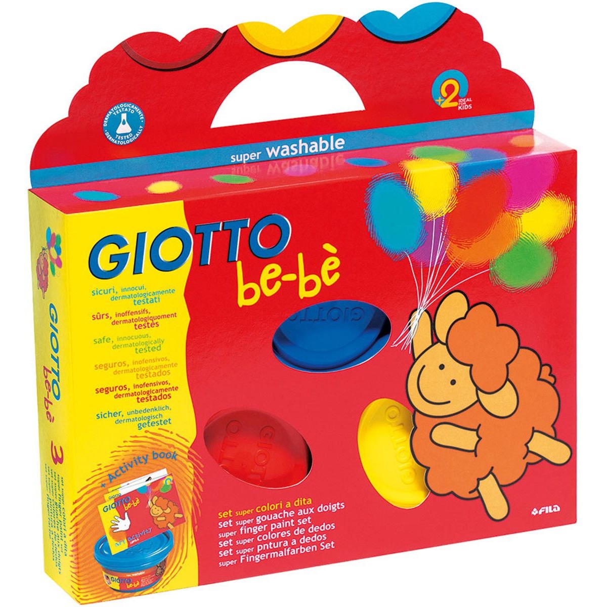 Giotto Bebe farby do malowania palcami 3 słoiki