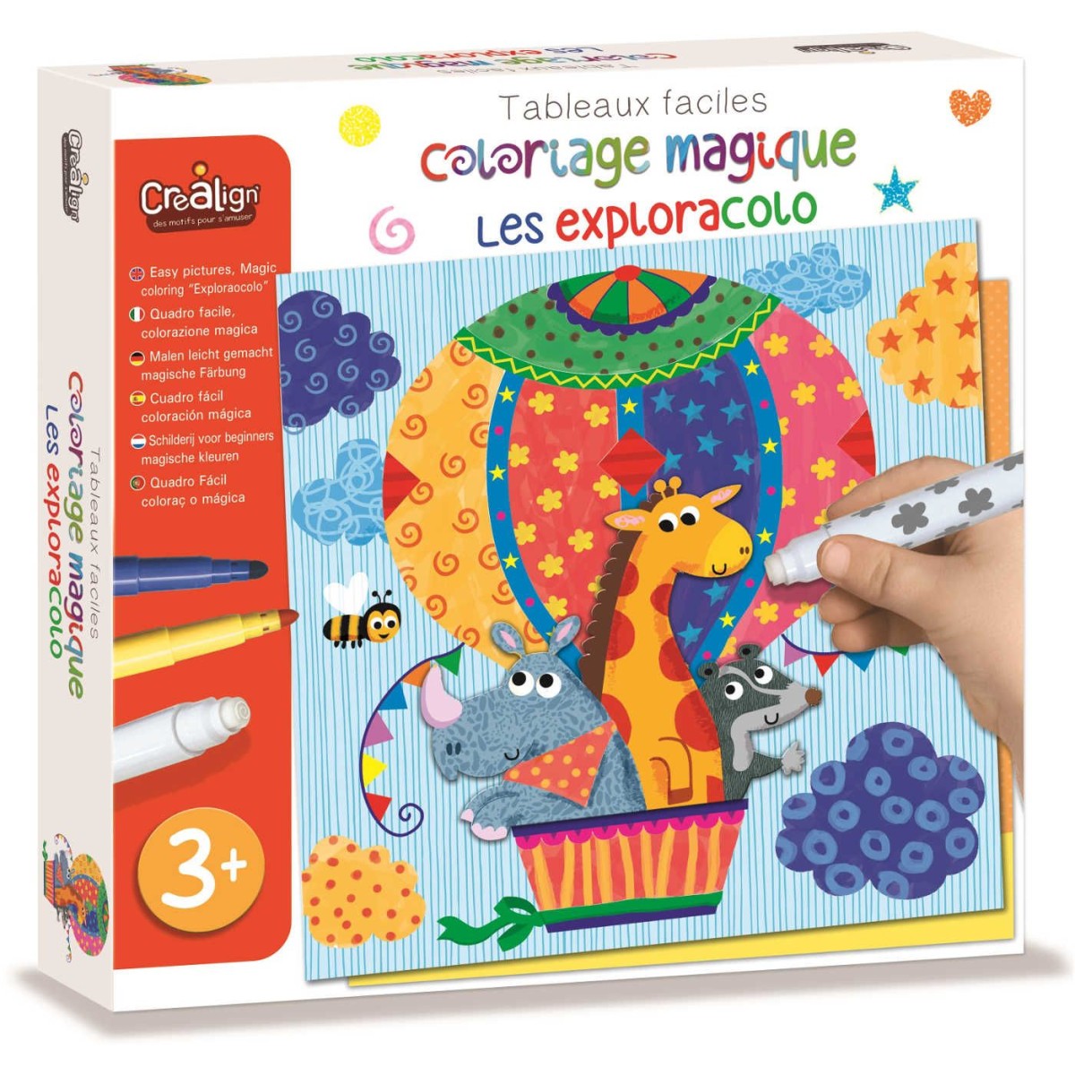 Pisaki Stemple zestaw do kolorowania Zwierzęta w Podróży, Crea Lign'