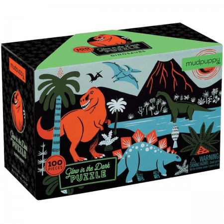 Mudpuppy Puzzle świecące w ciemności Dinozaury 100 elementów 5+ Mudpuppy Puzzle świecące w ciemności Dinozaury 100 elementów 5+