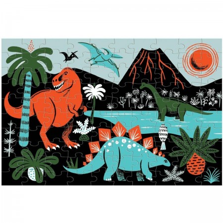 Mudpuppy Puzzle świecące w ciemności Dinozaury 100 elementów 5+ Mudpuppy Puzzle świecące w ciemności Dinozaury 100 elementów 5+