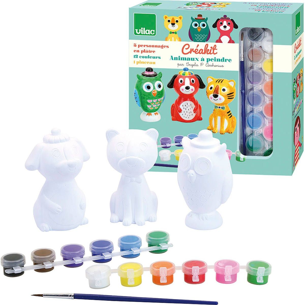 Figurki gipsowe do malowania dla dzieci by I.P. Arrhenius, Vilac