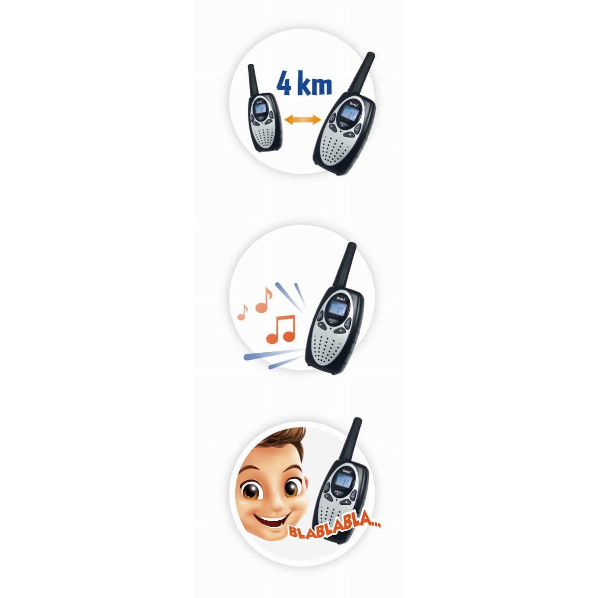 Buki WALKIE-TALKIE z akumulatorem - zasięg 4 km