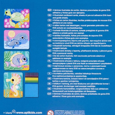 Apli Kids Mozaika piankowa Zwierzęta Morskie zestaw +4 Apli Kids Mozaika piankowa Zwierzęta Morskie zestaw +4