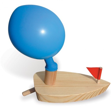 Vilac Motorówka drewniana z balonikiem zabawka do wody +3