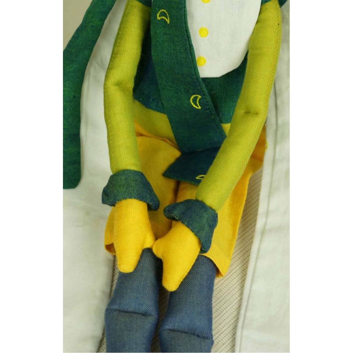 Lalka szmaciana Elf zielono-żółty 60cm, L'Oiseau Bateau | Dadum Kraków