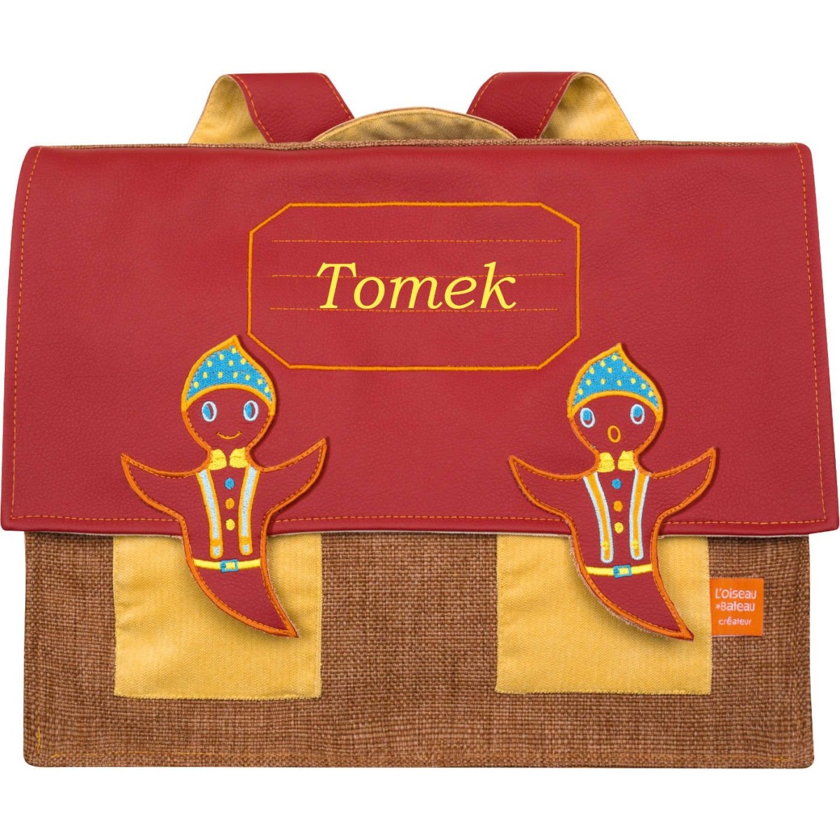 Plecak TOMEK prostokątny lekki plecaczek dla 2-latka, L'Oiseau Bateau