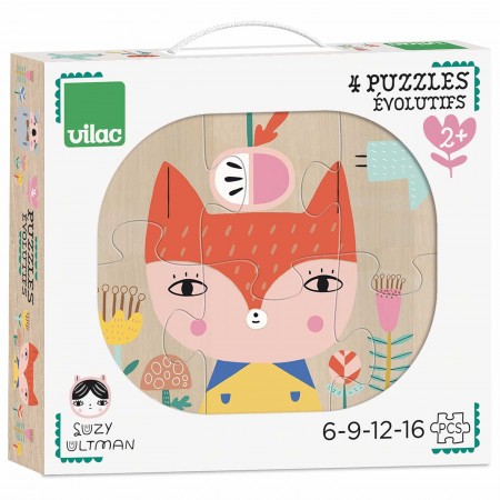 Vilac Puzzle ewolucyjne drewniane by Suzy Ultman Vilac Puzzle ewolucyjne drewniane by Suzy Ultman