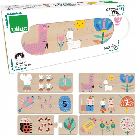 Vilac Puzzle Trio Mama i Dziecko by Suzy Ultman Vilac Puzzle Trio Mama i Dziecko by Suzy Ultman