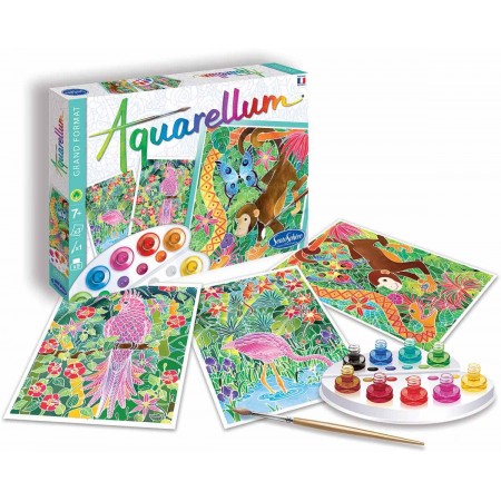 Aquarellum Amazonia 3 obrazy do malowania i farby, SentoSphere