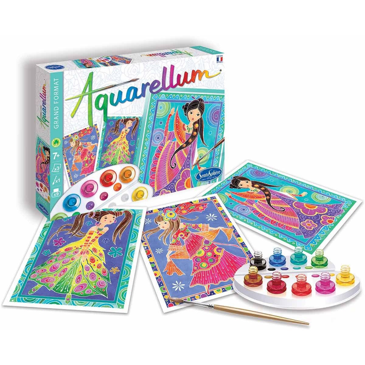 Glamour Girls 3 obrazy do malowania i farby Aquarellum, SentoSphere