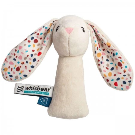 Whisbear Grzechotka Króliczek biały dla niemowląt Whisbear Grzechotka Króliczek biały dla niemowląt