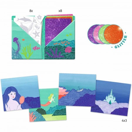 Djeco Zestaw artystyczne łatki - ocean Djeco Zestaw artystyczne łatki - ocean