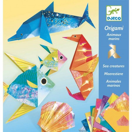 Djeco Origami morskie zwierzęta metaliczne