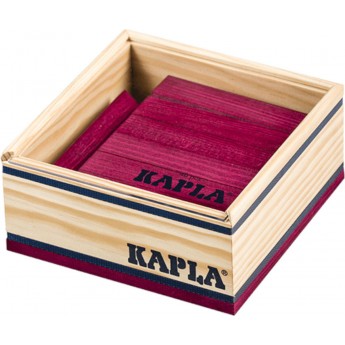 Kapla C40P – 40 drewnianych deseczek (różowe)