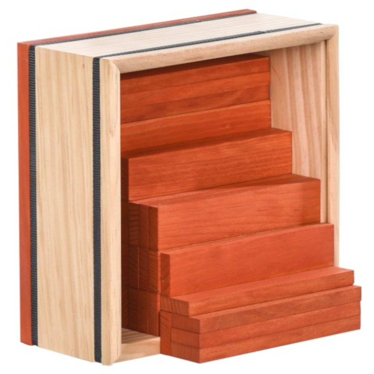 Kapla 40szt pomarańczowe drewniane klocki deseczki