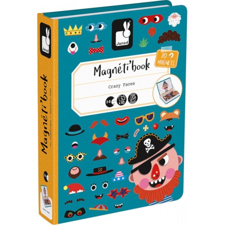 Janod Magnetibook magnetyczna układanka Śmieszne Buzie Chłopiec Janod Magnetibook magnetyczna układanka Śmieszne Buzie Chłopiec