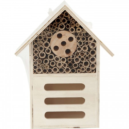 Insect And Butterfly Hotel, H: 18 cm, Depth 9 cm, W: 14 cm, Plywood, 1 pc
