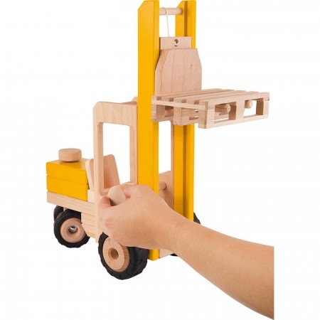 Goki Wózek widłowy drewniany 39 cm zabawka dla dzieci +3
