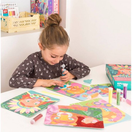 Apli Kids Zestaw artystyczny z brokatem dla dzieci +5 | Dadum Kraków Apli Kids Zestaw artystyczny z brokatem dla dzieci +5 | Dadum Kraków