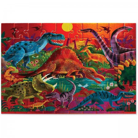 Crocodile Creek Puzzle holograficzne Dinozaury 60 el. | Dadum Kraków