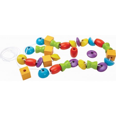 Plan Toys Duża nawlekanka 30 elementów z figurkami Plan Toys Duża nawlekanka 30 elementów z figurkami