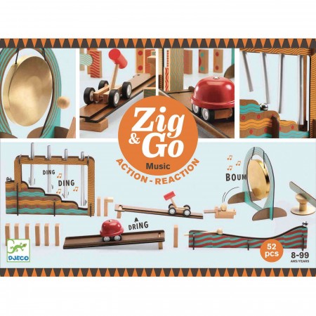 Djeco Zestaw Zig & Go 52 elementy zabawka edukacyjna +8 Djeco Zestaw Zig & Go 52 elementy zabawka edukacyjna +8