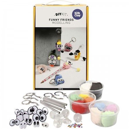 Ozdoby na ołówek z masy Silk Clay z oczami, Creotime Ozdoby na ołówek z masy Silk Clay z oczami, Creotime