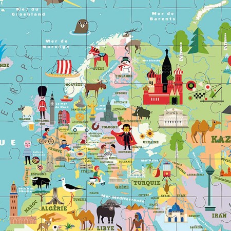 Vilac Puzzle XL Mapa Świata 500 elementów by I.Arrhenius