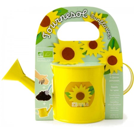 Słonecznik w konewce zestaw do uprawy dla dzieci +3 | Dadum