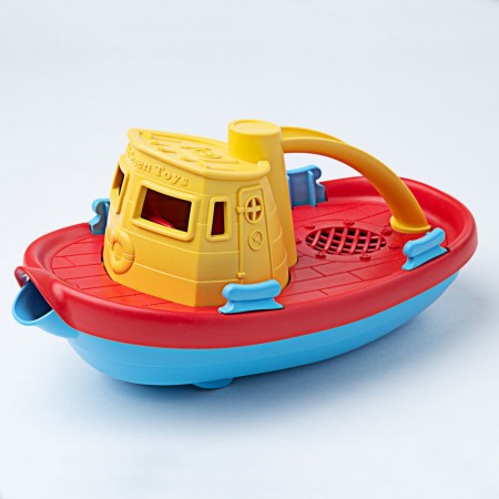 Łódź holownicza żółta zabawka +6mc, Green Toys Łódź holownicza żółta zabawka +6mc, Green Toys